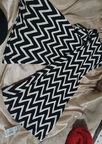 Zebra Desenli İspanyol paça tayt - Görsel 3