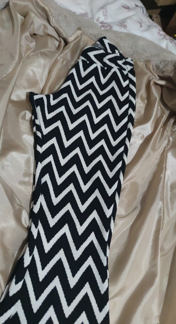 Zebra Desenli İspanyol paça tayt - Görsel 2