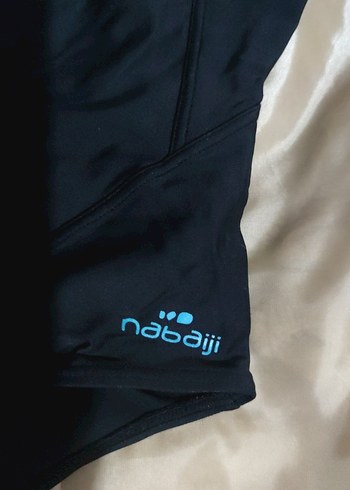 Mavi siyah  Baskılı Drapeli Kadın Mayo - Görsel 2