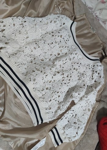 Dantel Detaylı Beyaz Midi Kadın Kumaş - Görsel 2