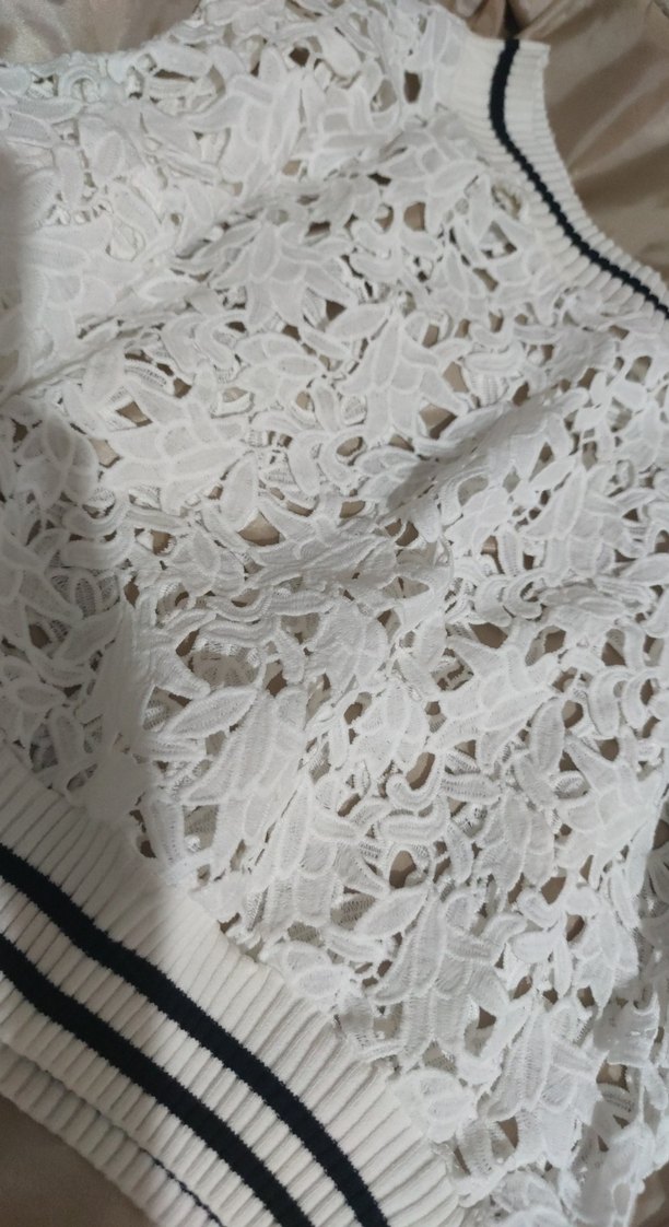 Dantel Detaylı Beyaz Midi Kadın Kumaş - Görsel 3