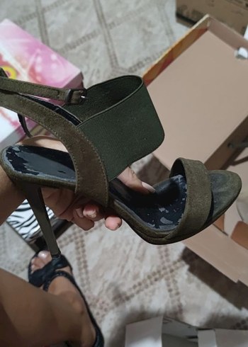 37 Beden yeşil Renk Yeşil Parlak Stiletto Yılan Desenli Kadın Ayakkabı