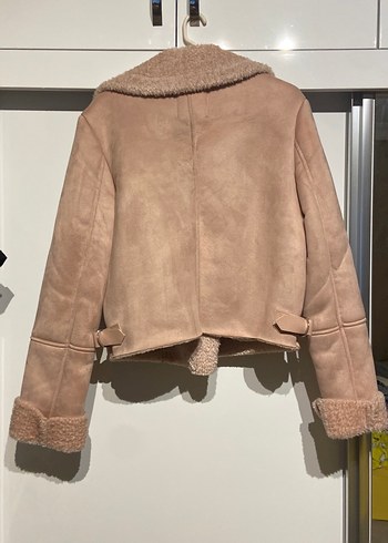 Bershka Kürklü bershka pudra ceket