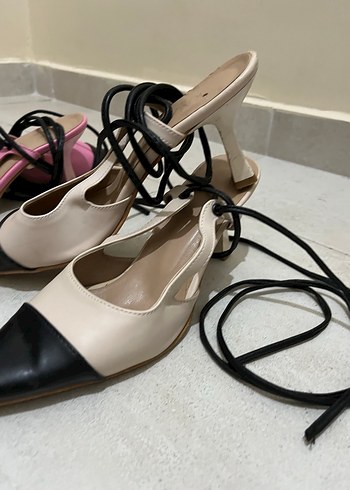 Pastel Çok Renkli Stiletto Topuklu Kadın Ayakkabı - Görsel 2