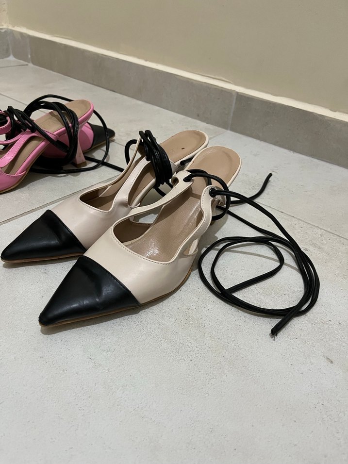 Pastel Çok Renkli Stiletto Topuklu Kadın Ayakkabı - Görsel 4