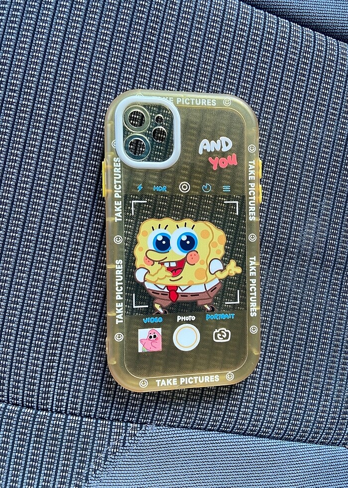 Iphone 11 telefon kılıfı sünger bob - Görsel 2