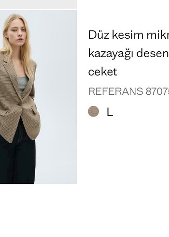 Kahve Ekoseli Düğmeli Kadın Blazer Ceket - Görsel 4