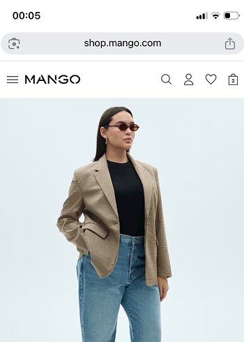 Kahve Ekoseli Düğmeli Kadın Blazer Ceket - Görsel 2