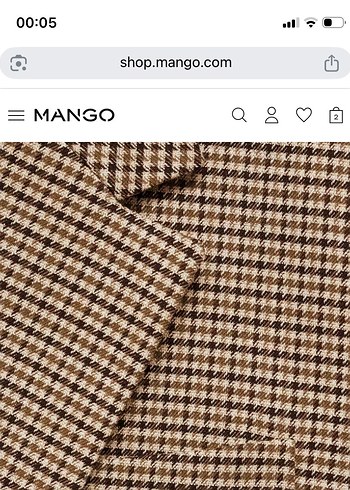 Kahve Ekoseli Düğmeli Kadın Blazer Ceket - Görsel 3