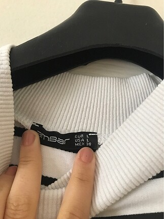 l Beden tertemiz çizgili sweatshirt