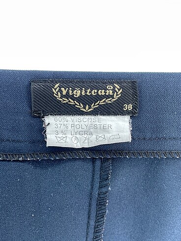 38 Beden lacivert Renk PreLoved Kumaş Pantolon %70 İndirimli.