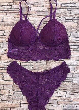 Mor bralet takımı