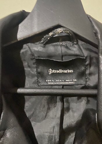 Siyah Kadın Deri Biker Ceket - Görsel 4