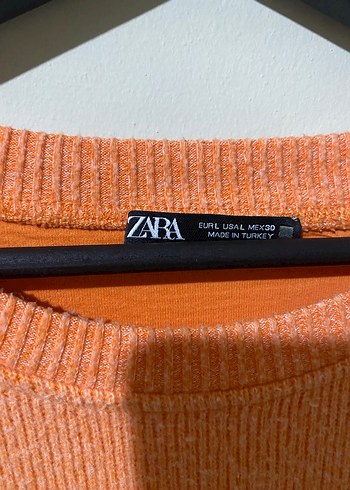 Turuncu Kadın Örgü Sweatshirt - Görsel 2