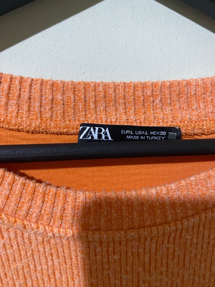 Turuncu Kadın Örgü Sweatshirt - Görsel 2