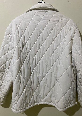 Düğmeli Beyaz Kadın Ceket - Görsel 3