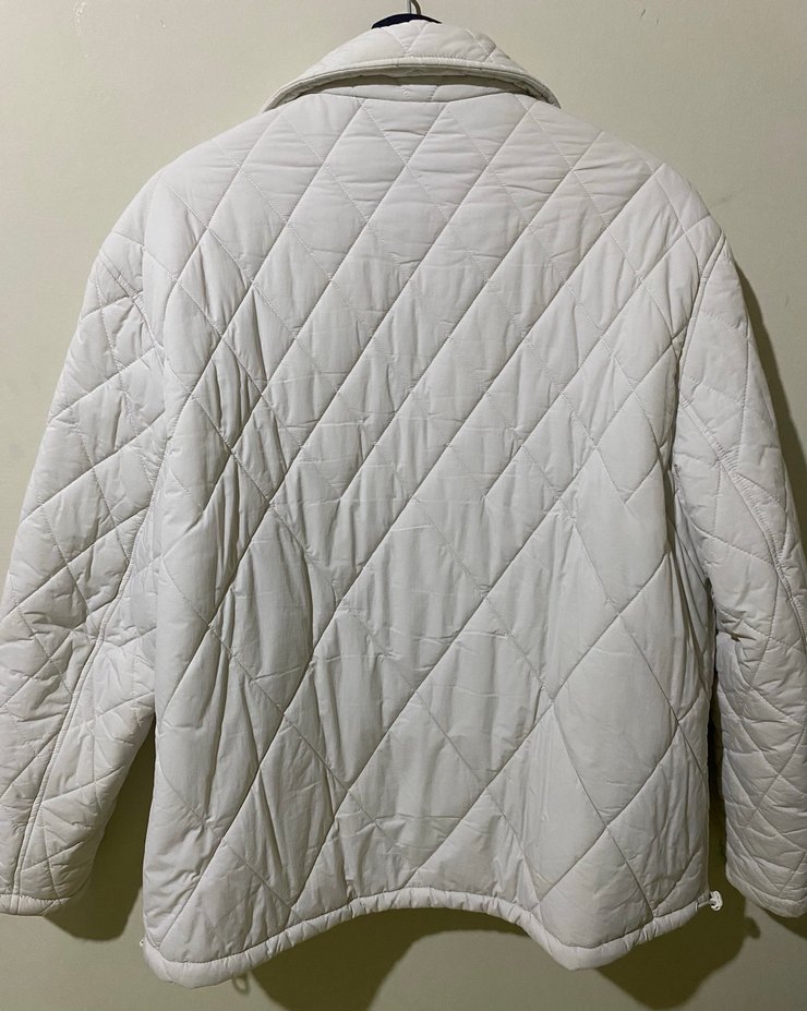 Düğmeli Beyaz Kadın Ceket - Görsel 3