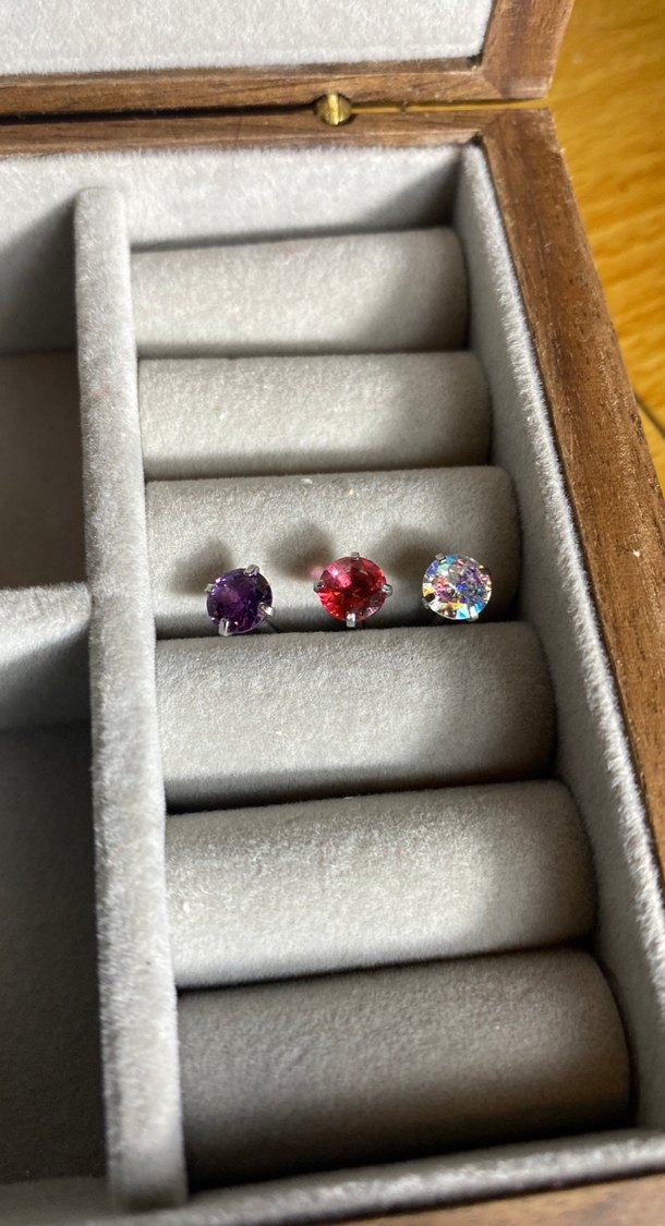 Renkli Taşlı Dil Piercingi - Görsel 2