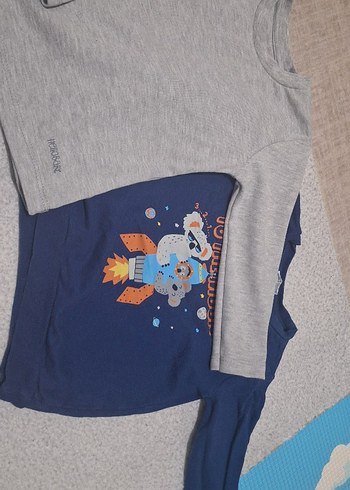 2 li Gri ve lacivert  Erkek Çocuk  Sweatshirt - Görsel 2