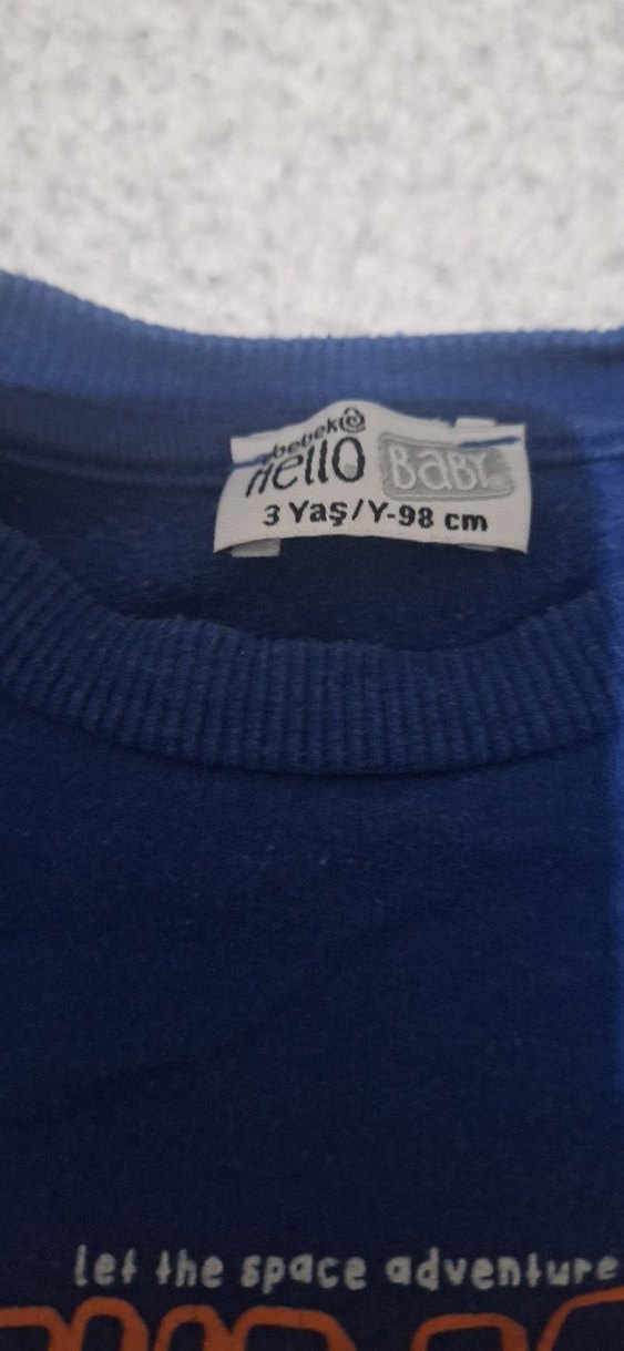 2 li Gri ve lacivert  Erkek Çocuk  Sweatshirt - Görsel 3