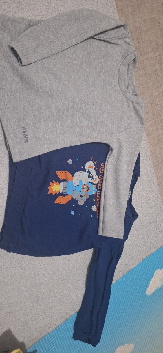 2 li Gri ve lacivert  Erkek Çocuk  Sweatshirt - Görsel 2
