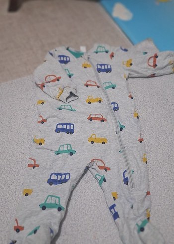 Uzun Kollu Fermuarlı Bebek Tulum - Görsel 2