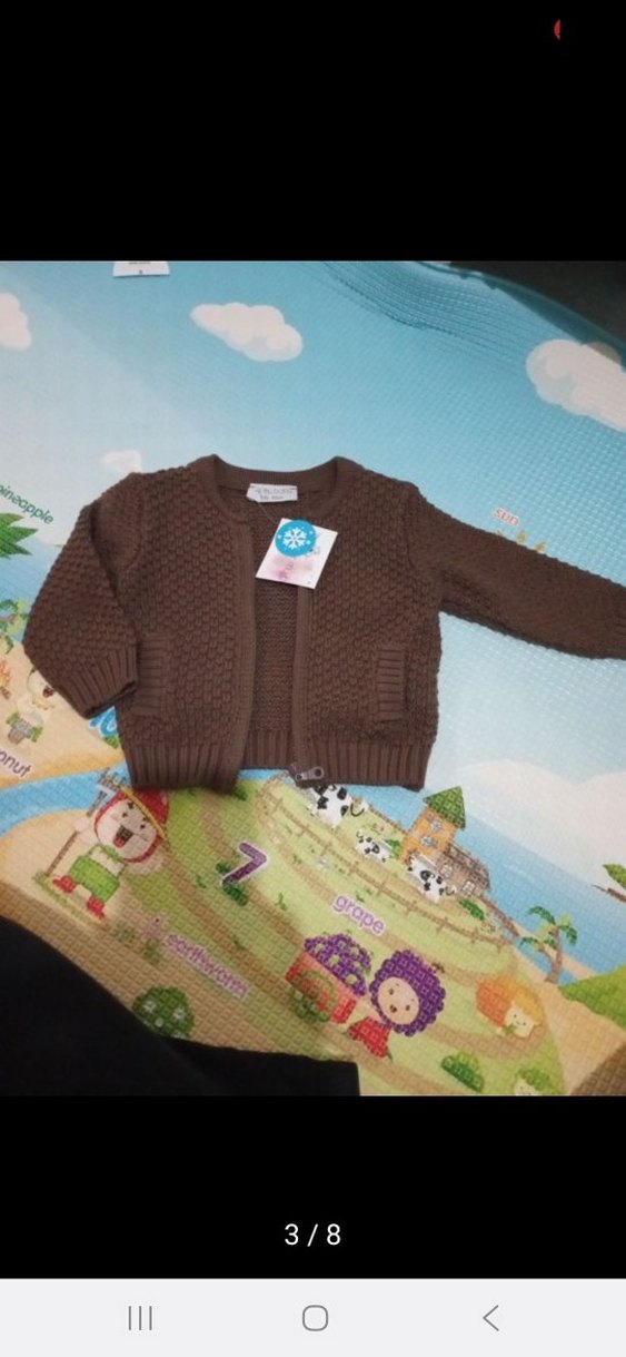 Erkek Bebek Örgü Hırka ,gomlek ve Kot Pantolon Takımı - Görsel 3