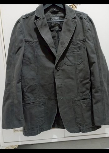 Gri Erkek Ceket Düğmeli ve Regular Fit - Görsel 2