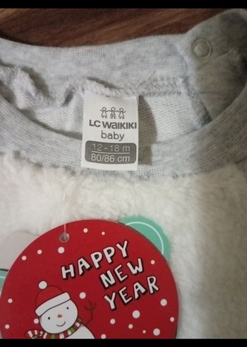 Gri Erkek Bebek Uzun Kollu Peluş Takım - Görsel 4