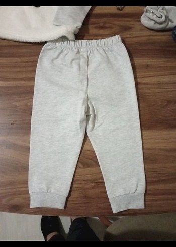 Gri Erkek Bebek Uzun Kollu Peluş Takım - Görsel 5