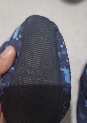 Erkek Çocuk Koyu Mavi cirtlı Sıcak Terlik - Görsel 3