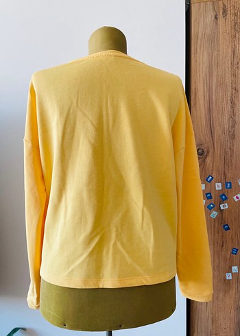 Defacto Sarı Baskılı Kadın Sweatshirt