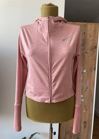 Pembe Fermuarlı Spor Kadın sweatshirt
