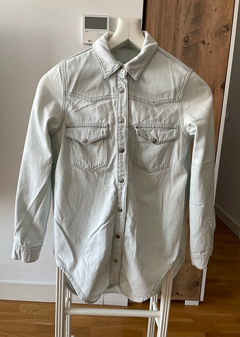 Düğmeli Denim erkek Gömlek