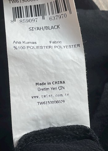 Twist Düğmeli Siyah Kadın Gömlek