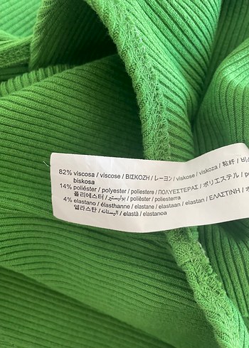 Zara Yeşil Triko Kolsuz zara marka bodysuit