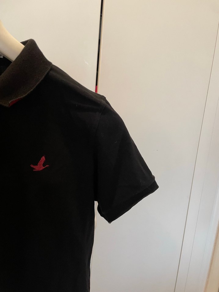 Düğmeli Siyah Erkek Polo Tişört - Görsel 5