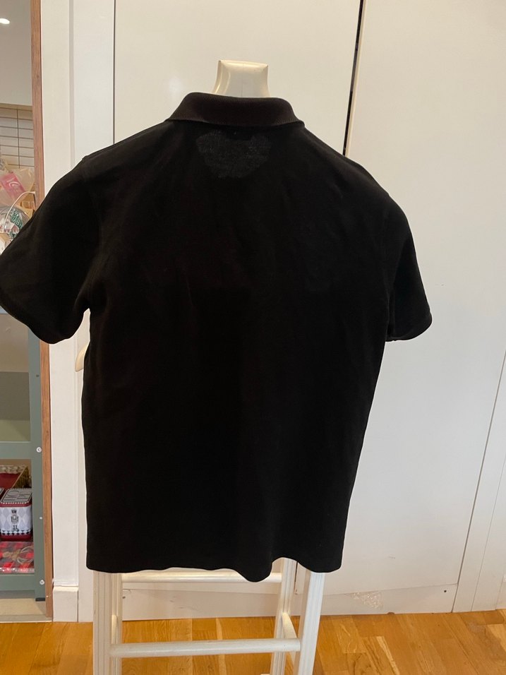 Düğmeli Siyah Erkek Polo Tişört - Görsel 2