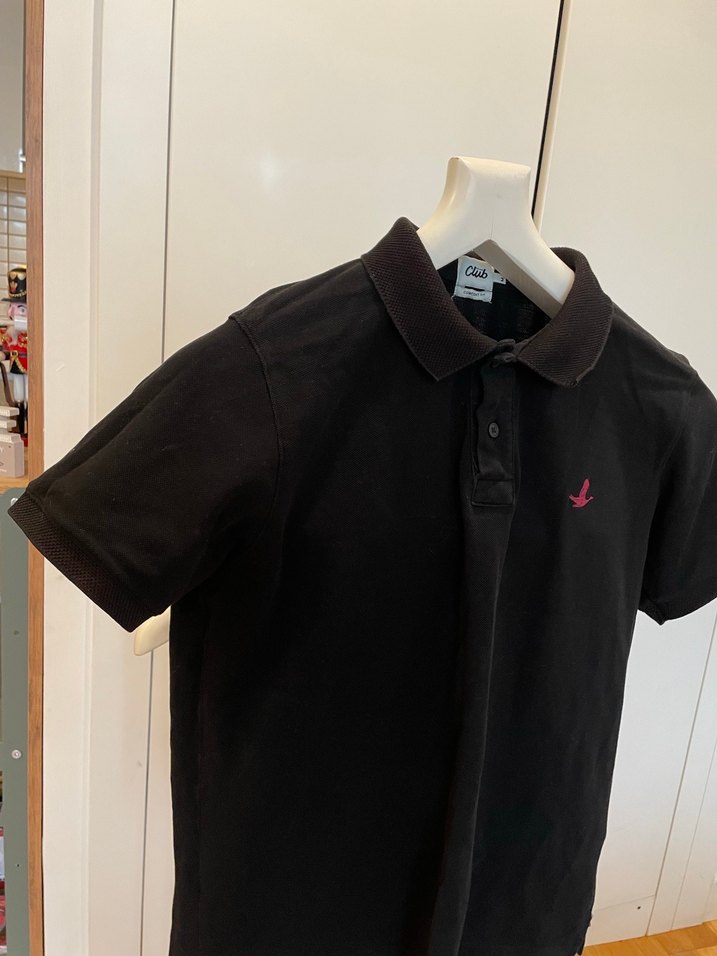 Düğmeli Siyah Erkek Polo Tişört - Görsel 4