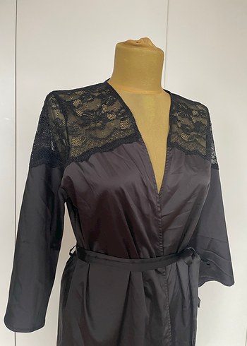 Siyah Midi  Kadın sabahlık - Görsel 4