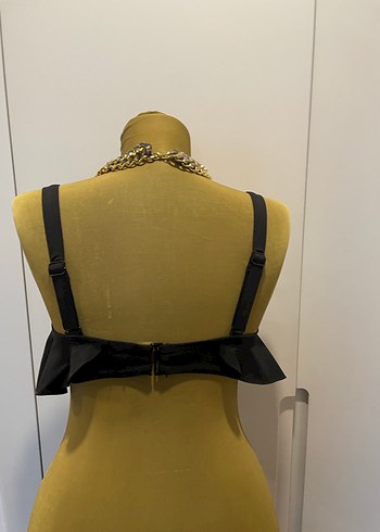 Siyah Fırfırlı Strappy bikini - Görsel 2