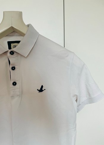 Erkek Beyaz Kısa Kollu Polo Tişört - Görsel 3