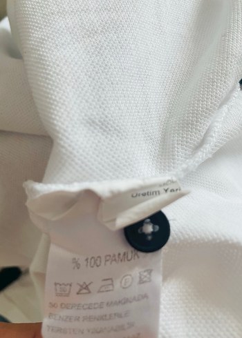 Erkek Beyaz Kısa Kollu Polo Tişört - Görsel 5