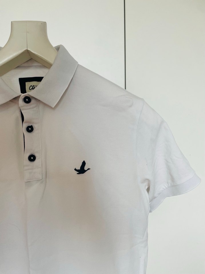 Erkek Beyaz Kısa Kollu Polo Tişört - Görsel 3