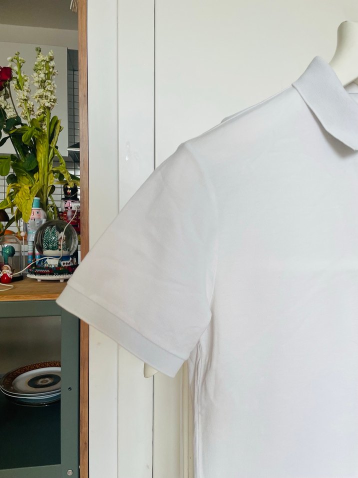 Erkek Beyaz Kısa Kollu Polo Tişört - Görsel 4