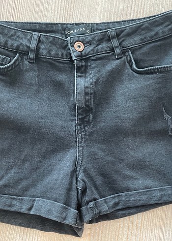 Gri Mini Kadın Denim Şort