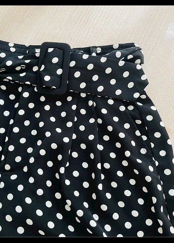 xs Beden siyah Renk Kadın Puantiyeli Siyah Mini şort