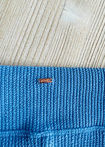 l Beden mavi Renk Mavi Pileli Mini Bikini Altı