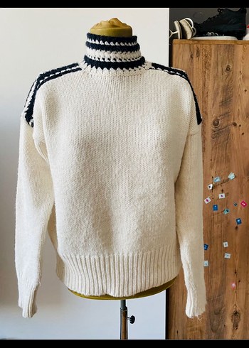 s Beden Kadın Ekose Düğmeli Denim Ceket