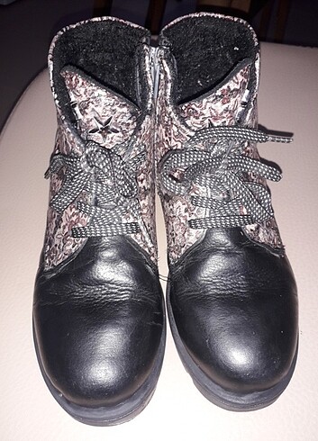 30 Beden siyah Renk Hakiki deri Minno Kids Shoes bot.